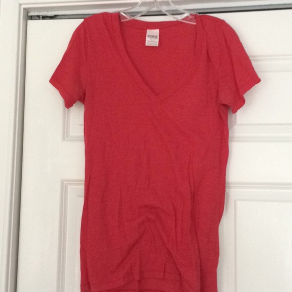 PINK Victoria's Secret Tops - Pink - short sleeve red T-shirt